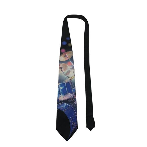 Ralph Marlin Drums Goodell Music Instruments Vintage Novelty Necktie 1994 - Picture 2 of 6